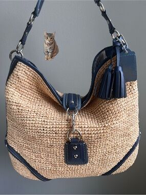 Coach Straw Hobo Bag
